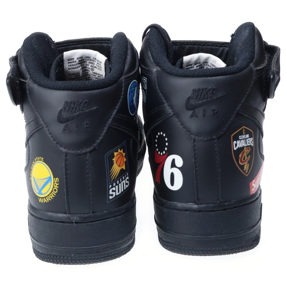 NIKE(ナイキ) ×AIR FORCE 1 MID NBA TEAM AQ8017-001 シュプリーム エアフォース1 ミッド エヌビーエーチーム ミドルカットスニーカー US11/29cm ブラック