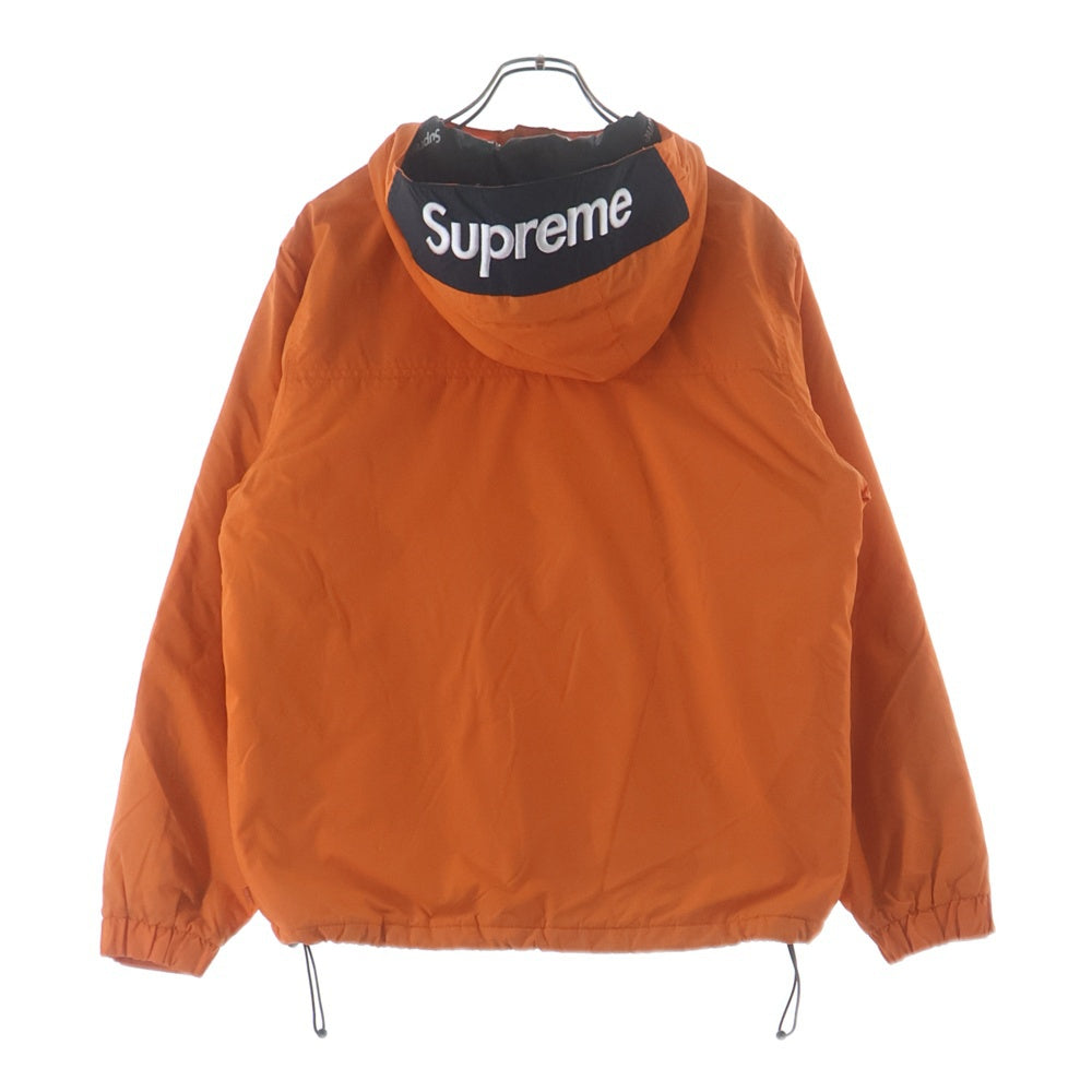 SUPREME(シュプリーム) 17AW Hooded Logo Half Zip Pullover フーデッドロゴ ハーフジップ プルオーバージャケット オレンジ