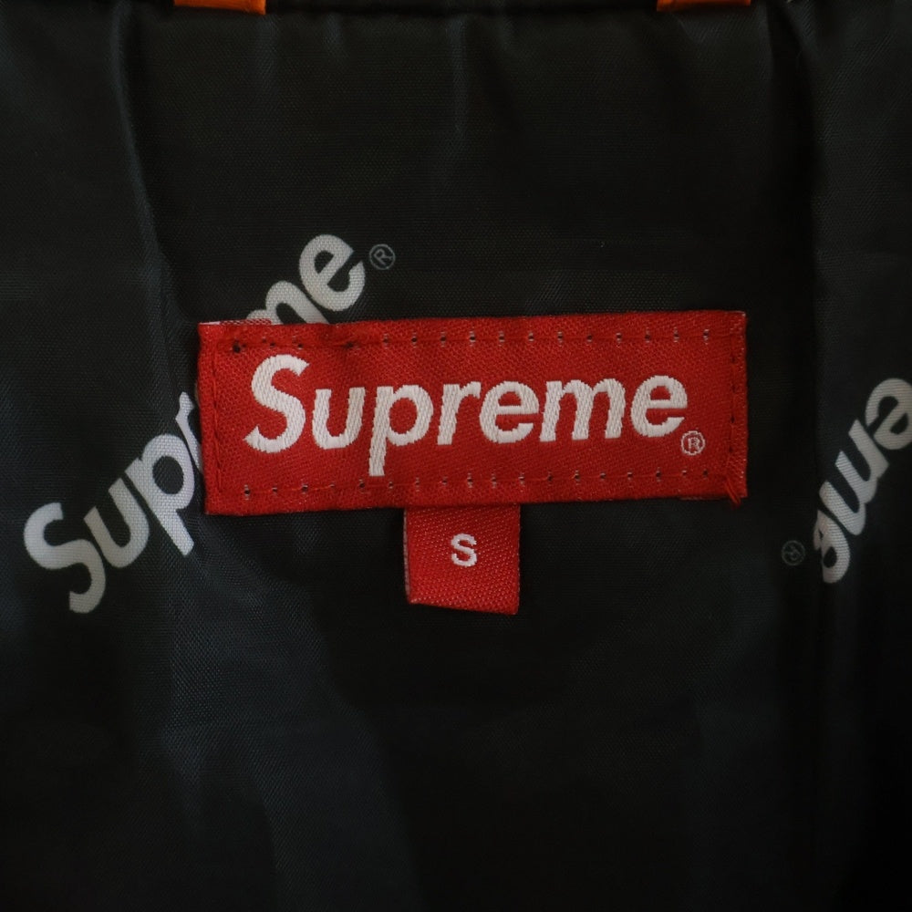 SUPREME(シュプリーム) 17AW Hooded Logo Half Zip Pullover フーデッドロゴ ハーフジップ プルオーバージャケット オレンジ