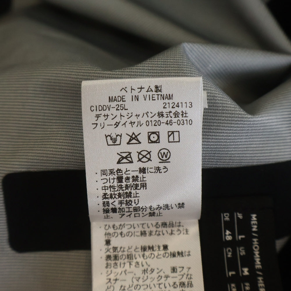 DESCENTE(デサント) HARD SHELL JACKET ナイロン ジップアップ ハードシェルジャケット ブラック DU6SWBA1M