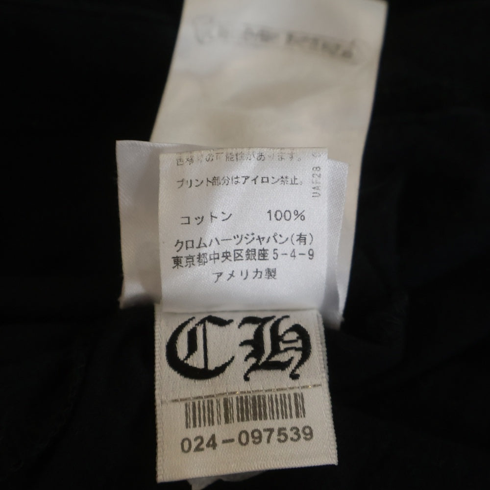 CHROME HEARTS(クロムハーツ) VERTICAL LOGO バーティカルロゴ プリント 半袖Tシャツ カットソー ブラック