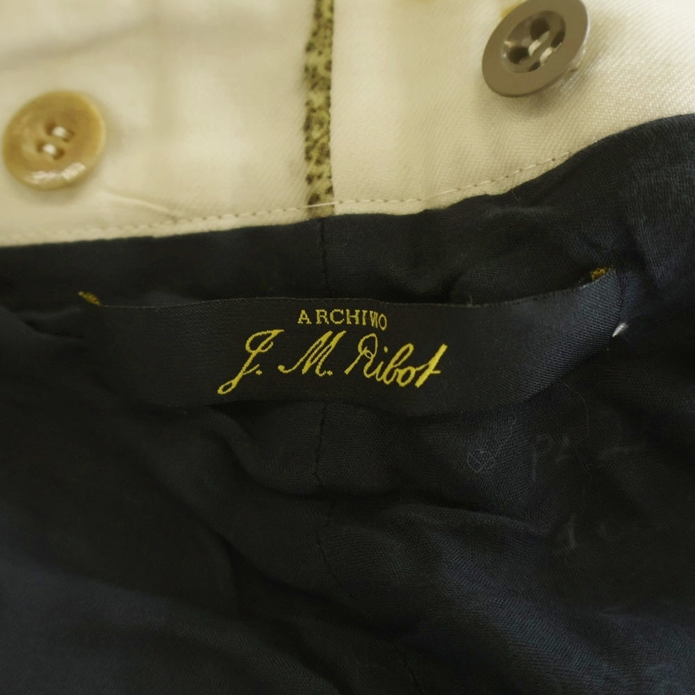 ARCHIVIO J.M.RIBOT(アルキビオジェイエムリボット) Natural Dyed Trousers 天然染めパンツ トラウザー ベージュ
