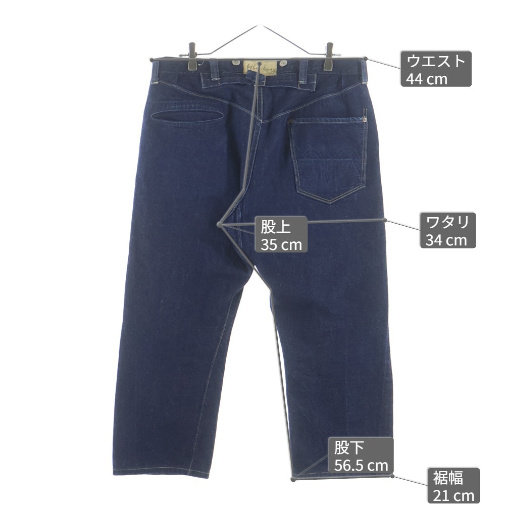 WAREHOUSE(ウェアハウス) ×ベルベルジン 藤原裕 JEANSFACTORY JOHN MUNG DENIM PANTS ジーンズファクトリー ジョン万デニムパンツ 七分丈 インディゴ