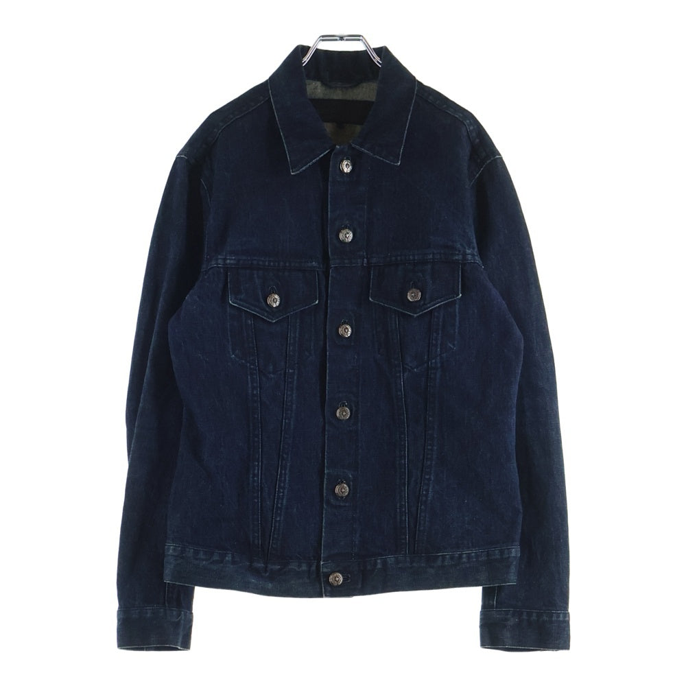 CHROME HEARTS(クロムハーツ) ホースシューボタン デニムジャケット 袖クロスパッチ デニムジャケット インディゴブルー JVP
