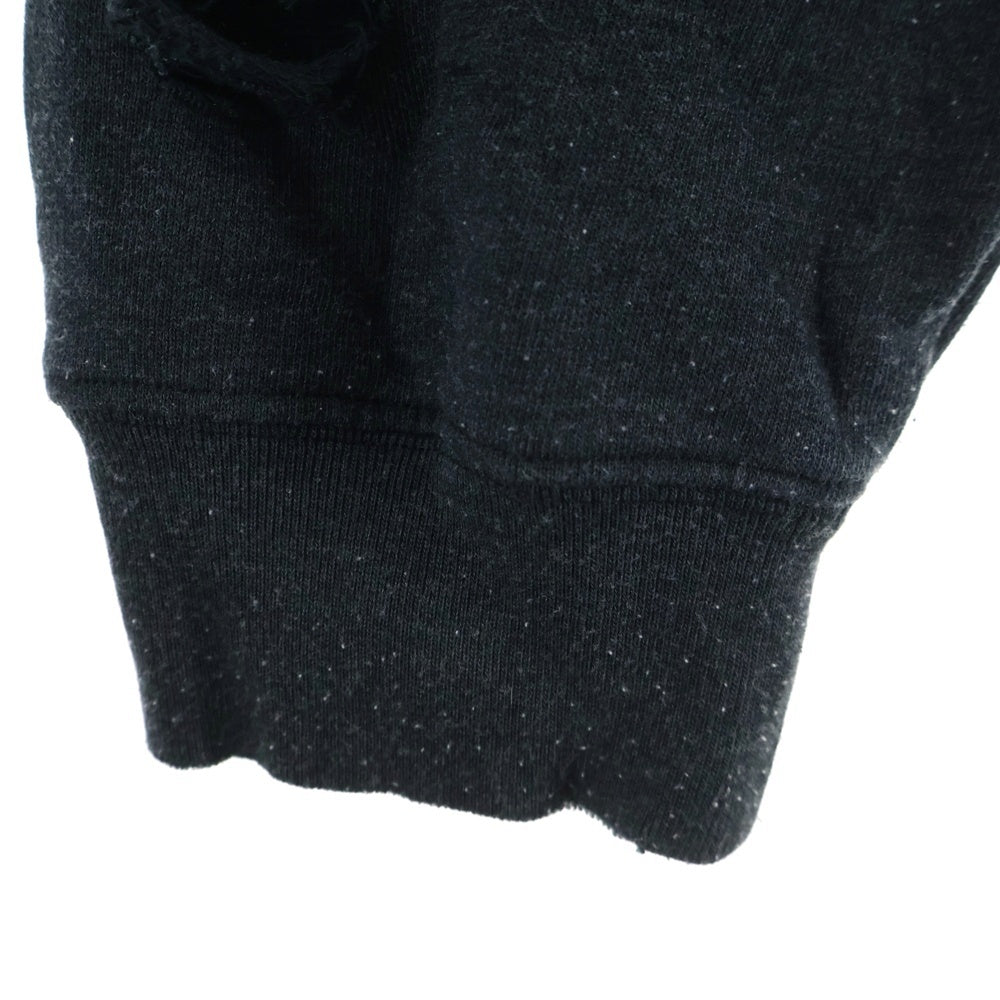 Acne Studios(アクネ ストゥディオズ) LOGO SWEAT ダメージ加工 クルーネックスウェット トレーナー グレー FN-UX-SWEA000044
