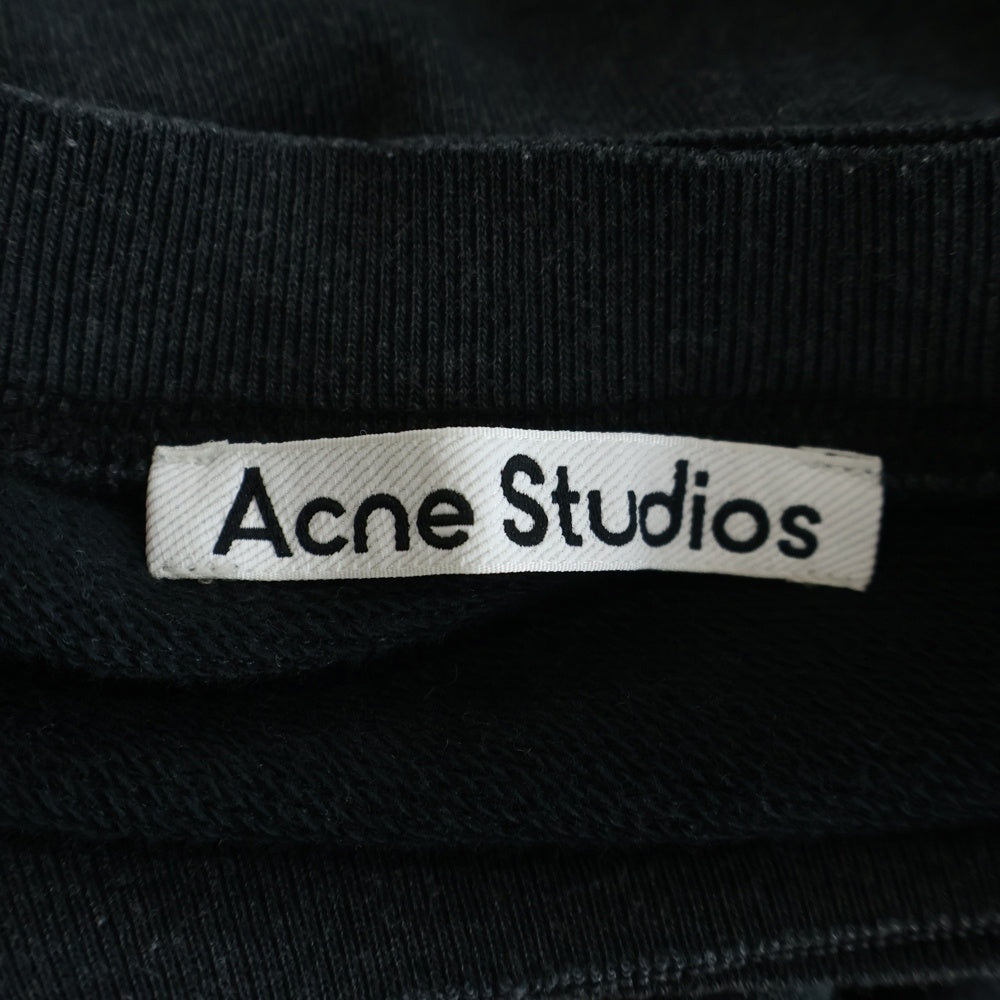 Acne Studios(アクネ ストゥディオズ) LOGO SWEAT ダメージ加工 クルーネックスウェット トレーナー グレー FN-UX-SWEA000044