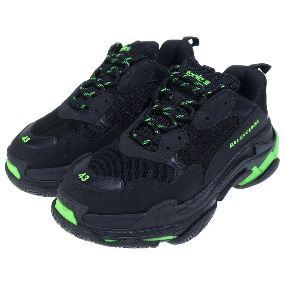 BALENCIAGA(バレンシアガ) TRIPLE-S トリプルエス ローカットスニーカー シューズ ブラック/グリーン 536737