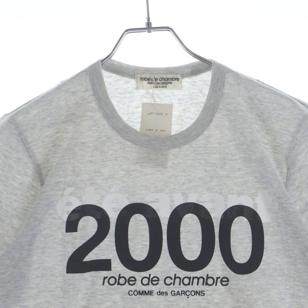 robe de chambre COMME des GARCONS(ローブドシャンブル コムデギャルソン) 00SS ETE AVANT ロゴプリント半袖Tシャツ カットソー グレー RT-100290