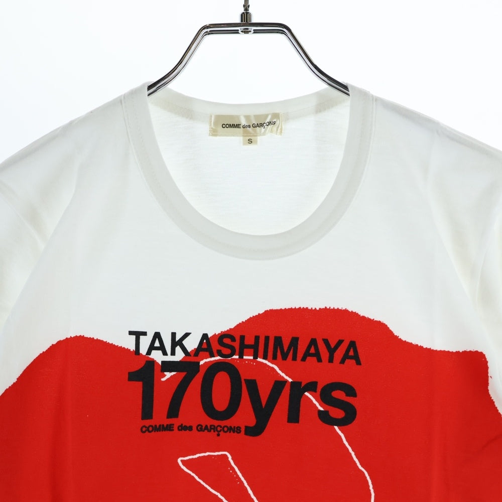 COMME des GARCONS(コムデギャルソン) 01AW TKASHIMAYA 高島屋170周年記念 プリント半袖Tシャツ カットソー ホワイト LC-T001