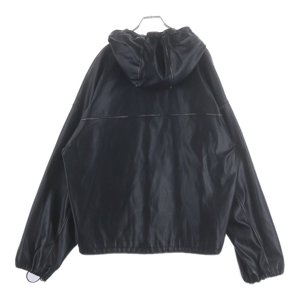DIESEL(ディーゼル) J-ANTIL フェイクレザーブルゾン フーディージップアップジャケット ブラック A17277-J