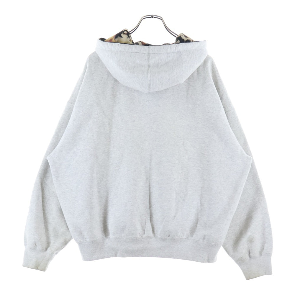 SUPREME(シュプリーム) 24SS ×MM6 Masion Margiela Zip Up Hooded Sweatshirt エムエムシックスメゾンマルジェラ ジップアップ スウェットパーカー グレー