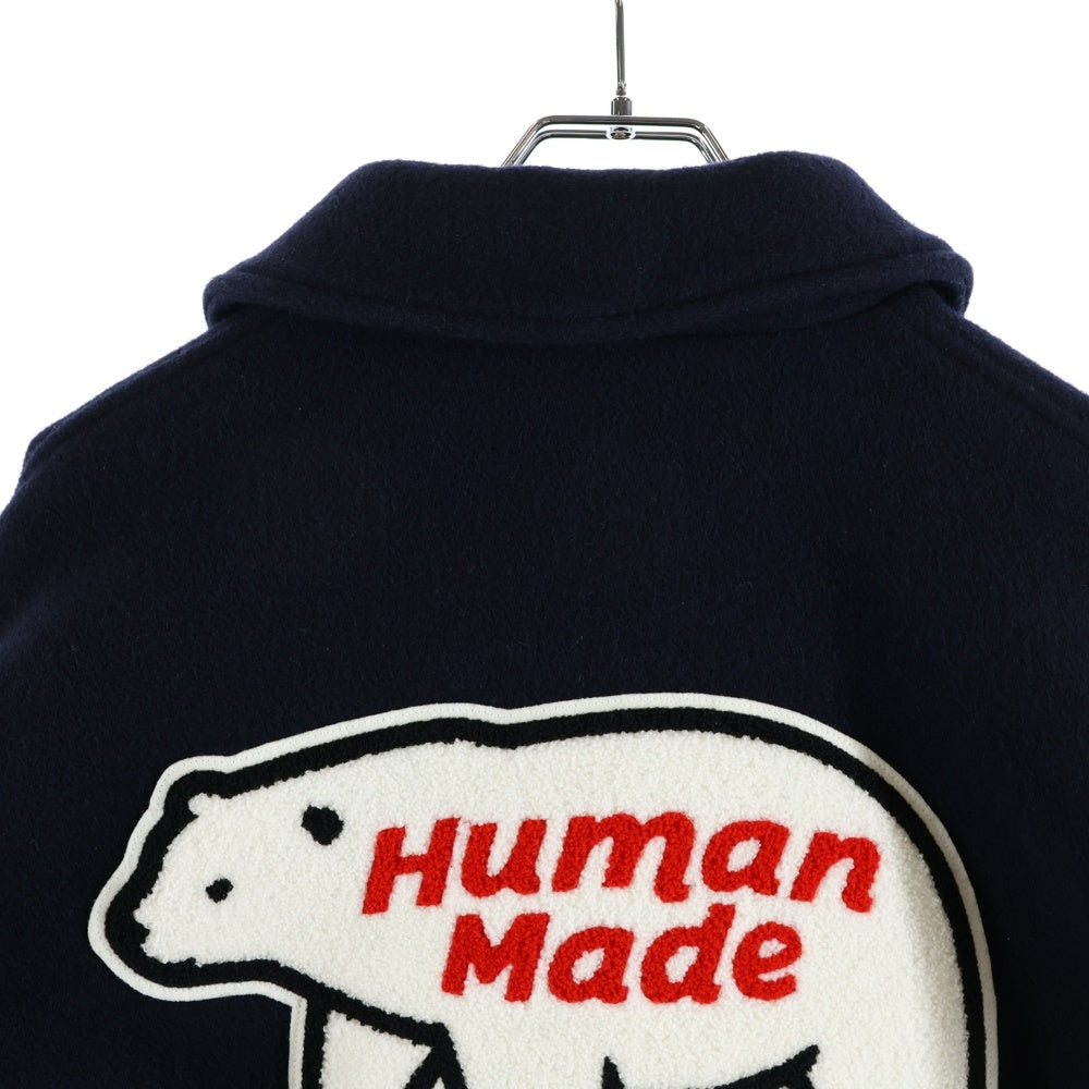 HUMAN MADE(ヒューマンメイド) DRY ALLS ドライ オールズ レタード ウール ジャケット アウター ネイビー