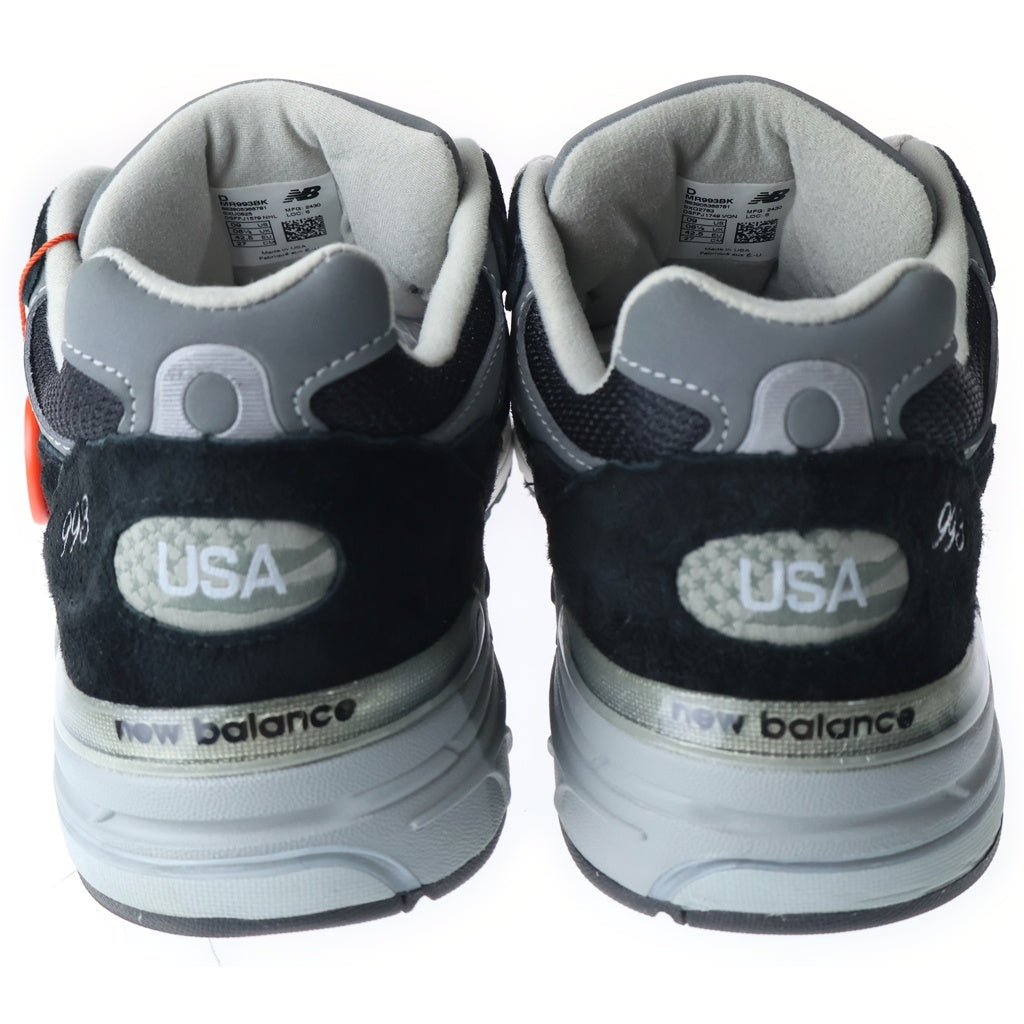 New Balance(ニューバランス) MR993BK Made in USA スエード メッシュローカットスニーカー ブラック US9/27.0cm