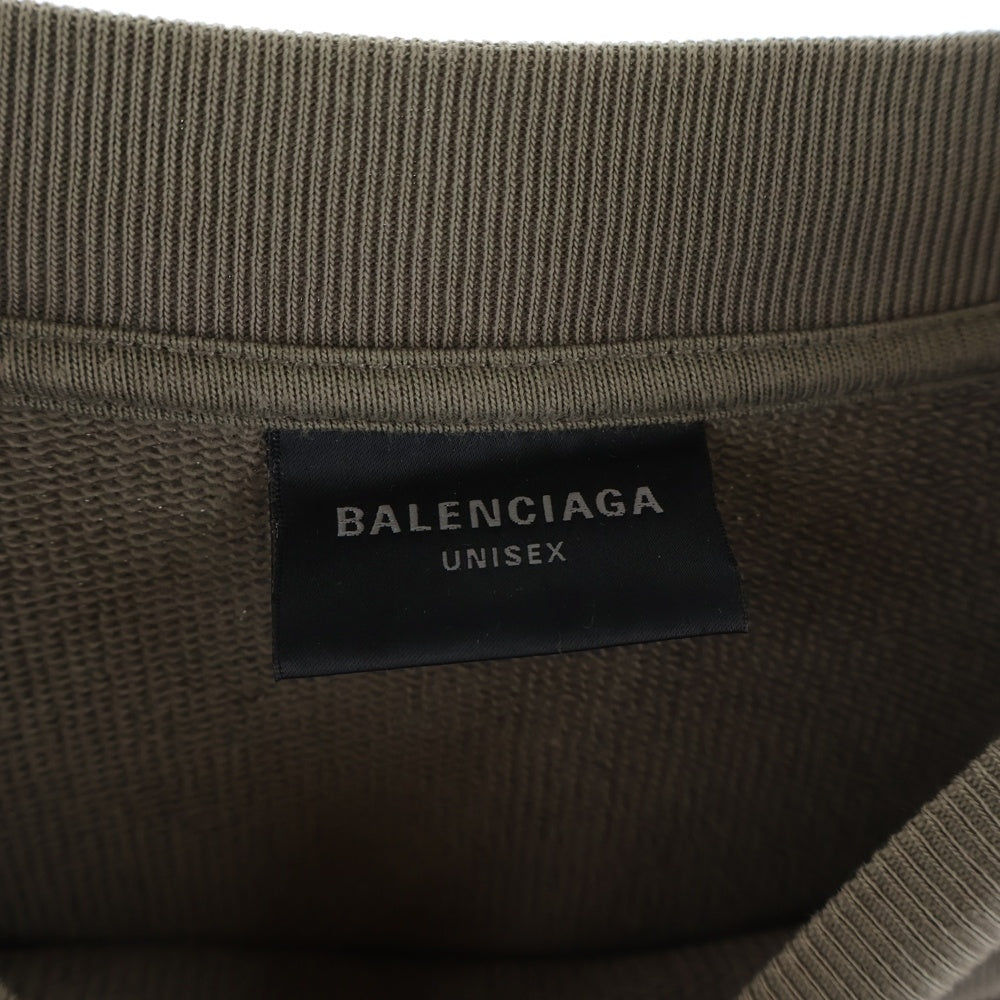 BALENCIAGA(バレンシアガ) 22AW WFP Sweatshirt ロゴ クルーネック スウェットトレーナー 697869 TMVL1 ブラウン