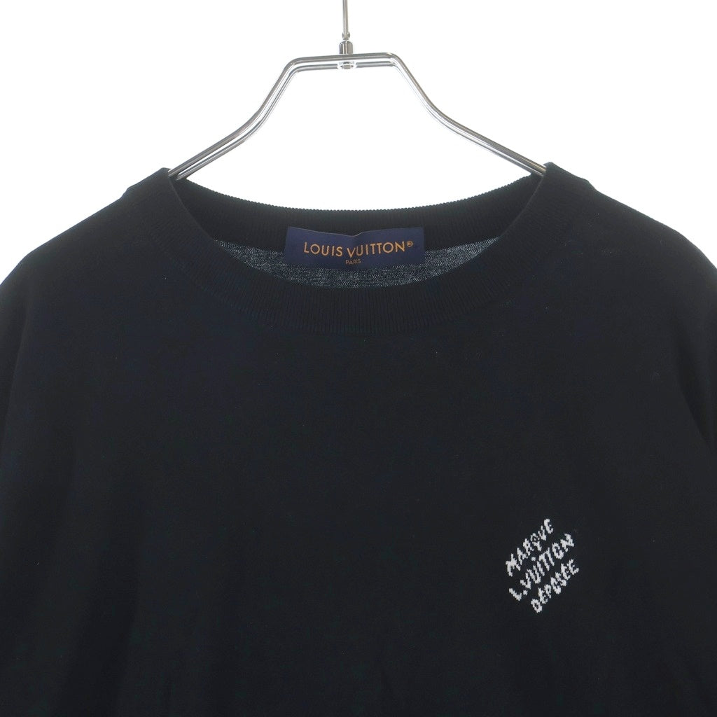 LOUIS VUITTON(ルイヴィトン) 25AW モノグラムジャガード シグネチャー コットン クルーネック 半袖Tシャツ カットソー ブラック RM252MQ Z34 HRN47W
