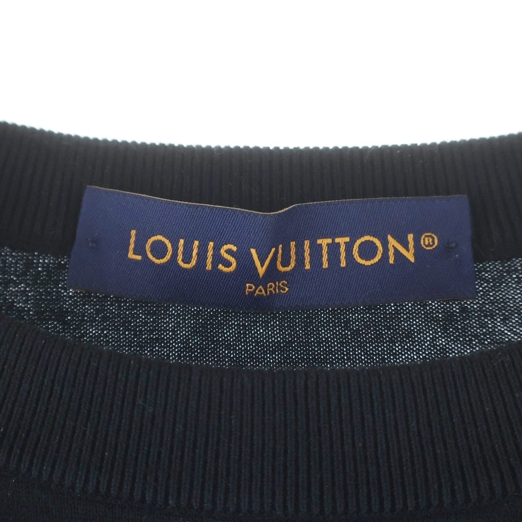 LOUIS VUITTON(ルイヴィトン) 25AW モノグラムジャガード シグネチャー コットン クルーネック 半袖Tシャツ カットソー ブラック RM252MQ Z34 HRN47W
