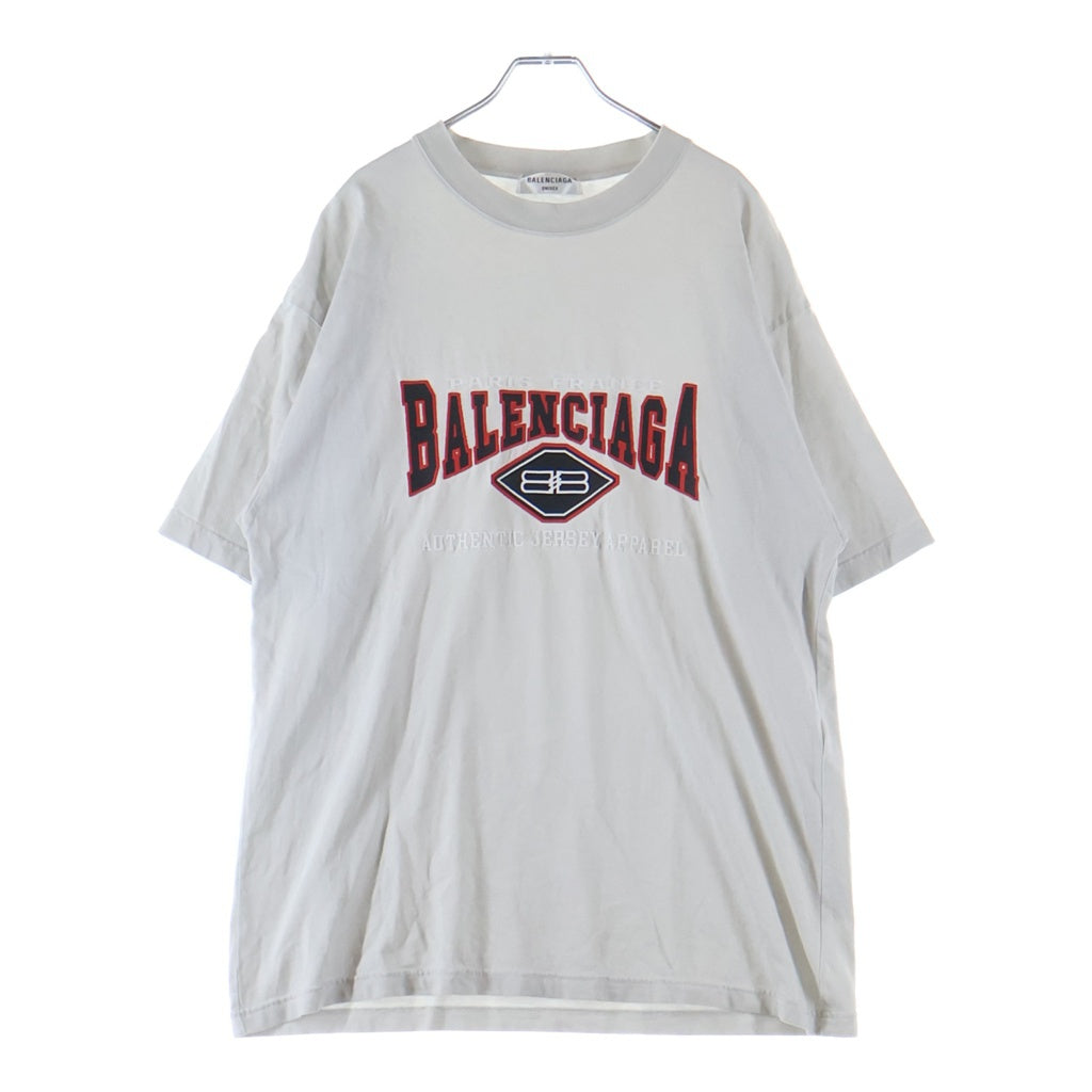 BALENCIAGA(バレンシアガ) 22SS AUTHENTIC オーセンティック ロゴ刺繍 半袖Tシャツ グレー 641655 TMVA9 1000