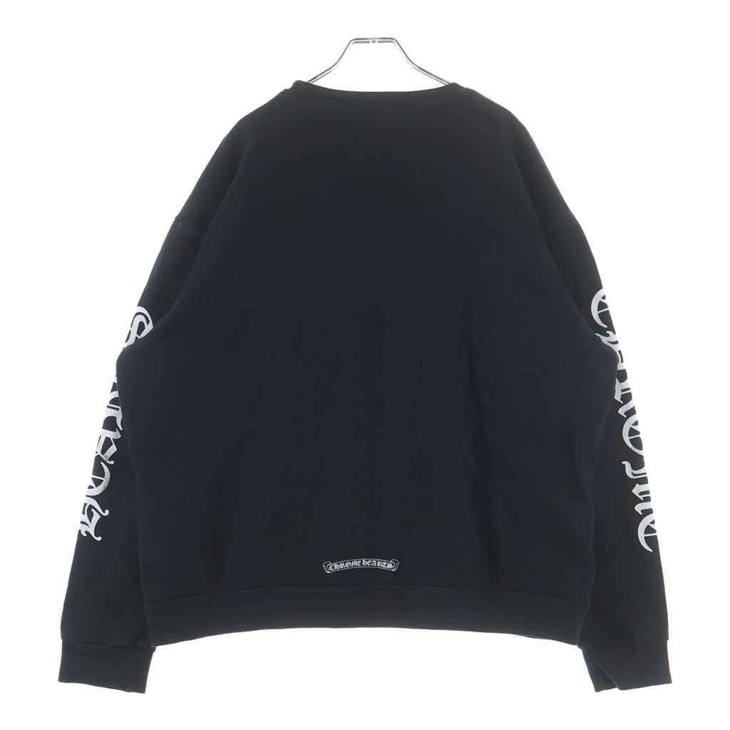 CHROME HEARTS(クロムハーツ) SWTSHRT PLVR ネックロゴ クルーネックスウェットトレーナー ブラック