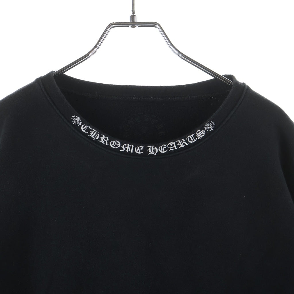 CHROME HEARTS(クロムハーツ) SWTSHRT PLVR ネックロゴ クルーネックスウェットトレーナー ブラック