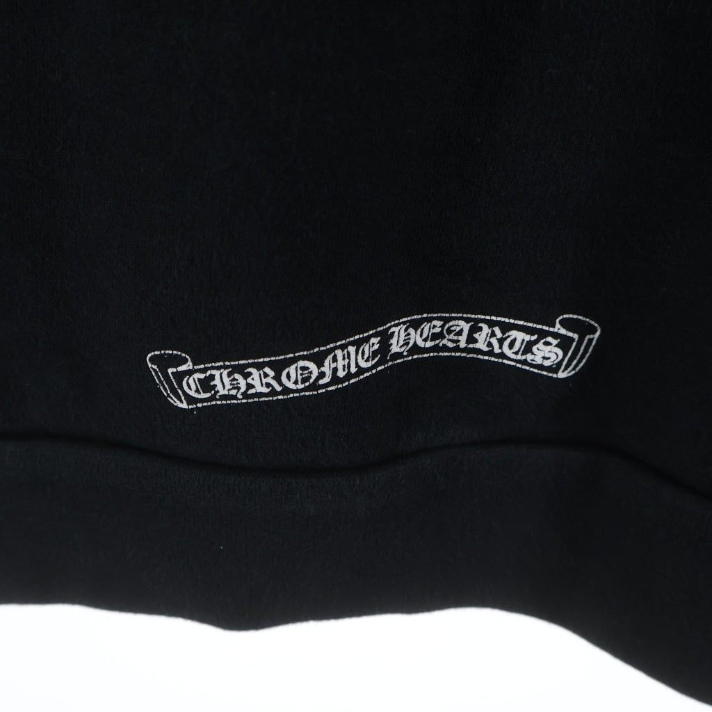 CHROME HEARTS(クロムハーツ) SWTSHRT PLVR ネックロゴ クルーネックスウェットトレーナー ブラック