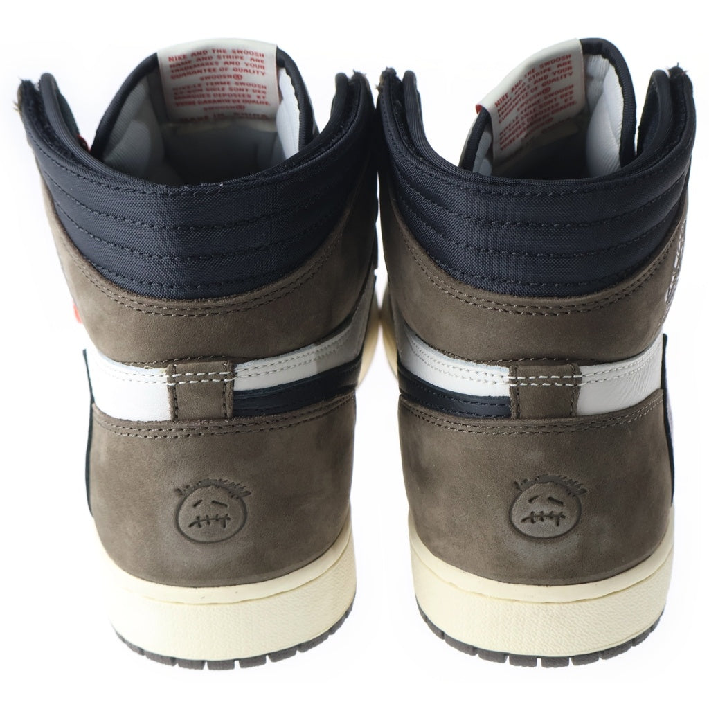 NIKE(ナイキ) ×TRAVIS SCOTT AIR JORDAN 1 RETRO HIGH OG TS SP CD4487-100 トラヴィススコット エアジョーダン1 ハイカットスニーカー ブラウン/ホワイト US9.5/27.5cm