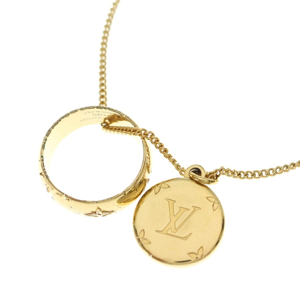 LOUIS VUITTON(ルイヴィトン) モノグラム LVロゴ リングネックレス 