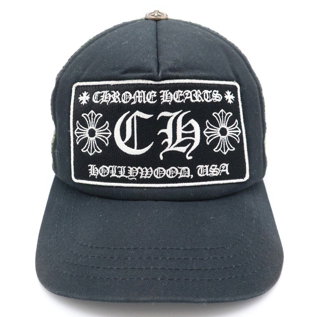 CHROME HEARTS(クロムハーツ) CH PATCH CHパッチ 迷彩 トラッカーメッシュキャップ ブラック/グリーン