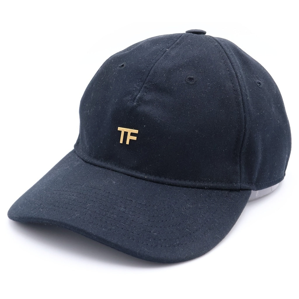 TOM FORD(トムフォード) TFロゴ コットン ベースボールキャップ 帽子 WH002T TCN008 ブラック