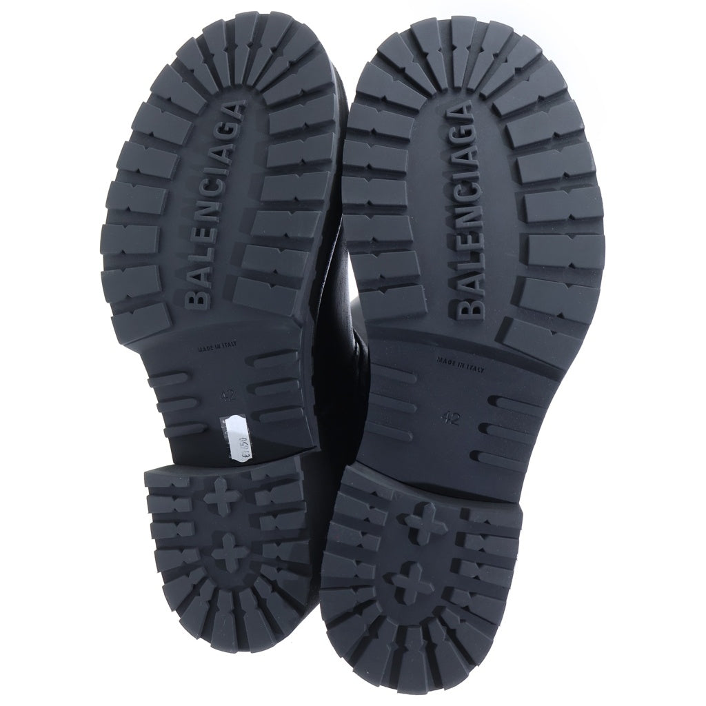 BALENCIAGA(バレンシアガ) Venom BootsヴェノムUSED加工ハイカットレザーエンジニアブーツ ブラック