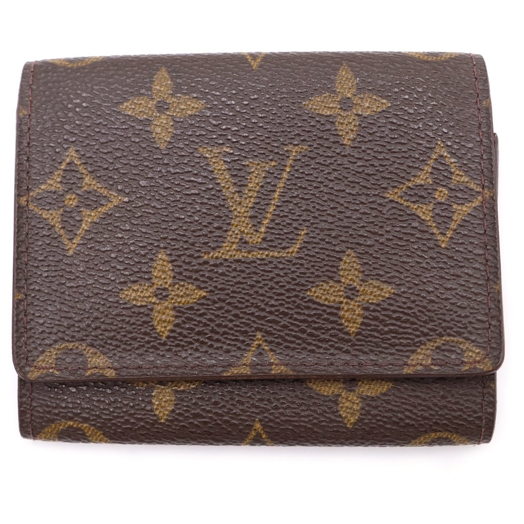 LOUIS VUITTON(ルイヴィトン) モノグラム アンヴェロップ カルト ドゥ ヴィジット コンパクトウォレット ミニ財布 コインケース 小物入れ ブラウン PVC ゴールド金具 M62920