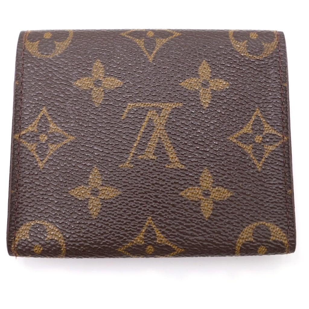 LOUIS VUITTON(ルイヴィトン) モノグラム アンヴェロップ カルト ドゥ ヴィジット コンパクトウォレット ミニ財布 コインケース 小物入れ ブラウン PVC ゴールド金具 M62920