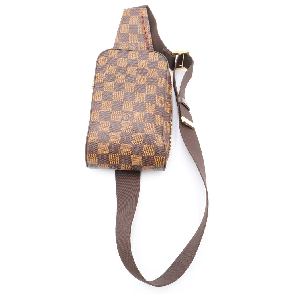 LOUIS VUITTON(ルイヴィトン) ダミエ ジェロニモス ボディバッグ ウエストバッグ ショルダーバッグ PVC レザー ゴールド金具 ブラウン N51994