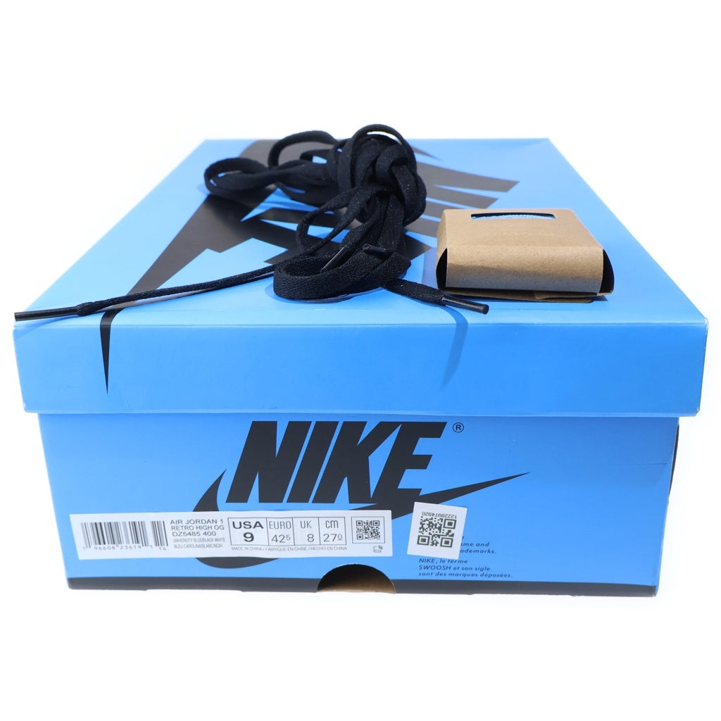 NIKE(ナイキ) AIR JORDAN 1 RETRO HI OG UNIVERSITY BLUE DZ5485-400 エアジョーダン1ハイOG ユニバーシティブルー ハイカットスニーカー US9/27.0cm ブルー/ホワイト