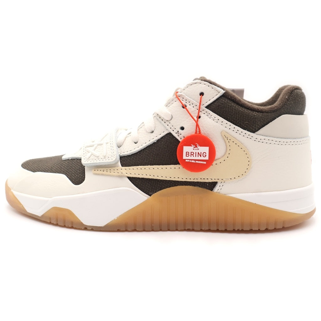 NIKE(ナイキ) ×TRAVIS SCOTT JORDAN JUMPMAN JACK FZ8117‐100 トラヴィススコット ジョーダン ジャンプマン ローカットスニーカー US9/27cm ホワイト/ブラウン