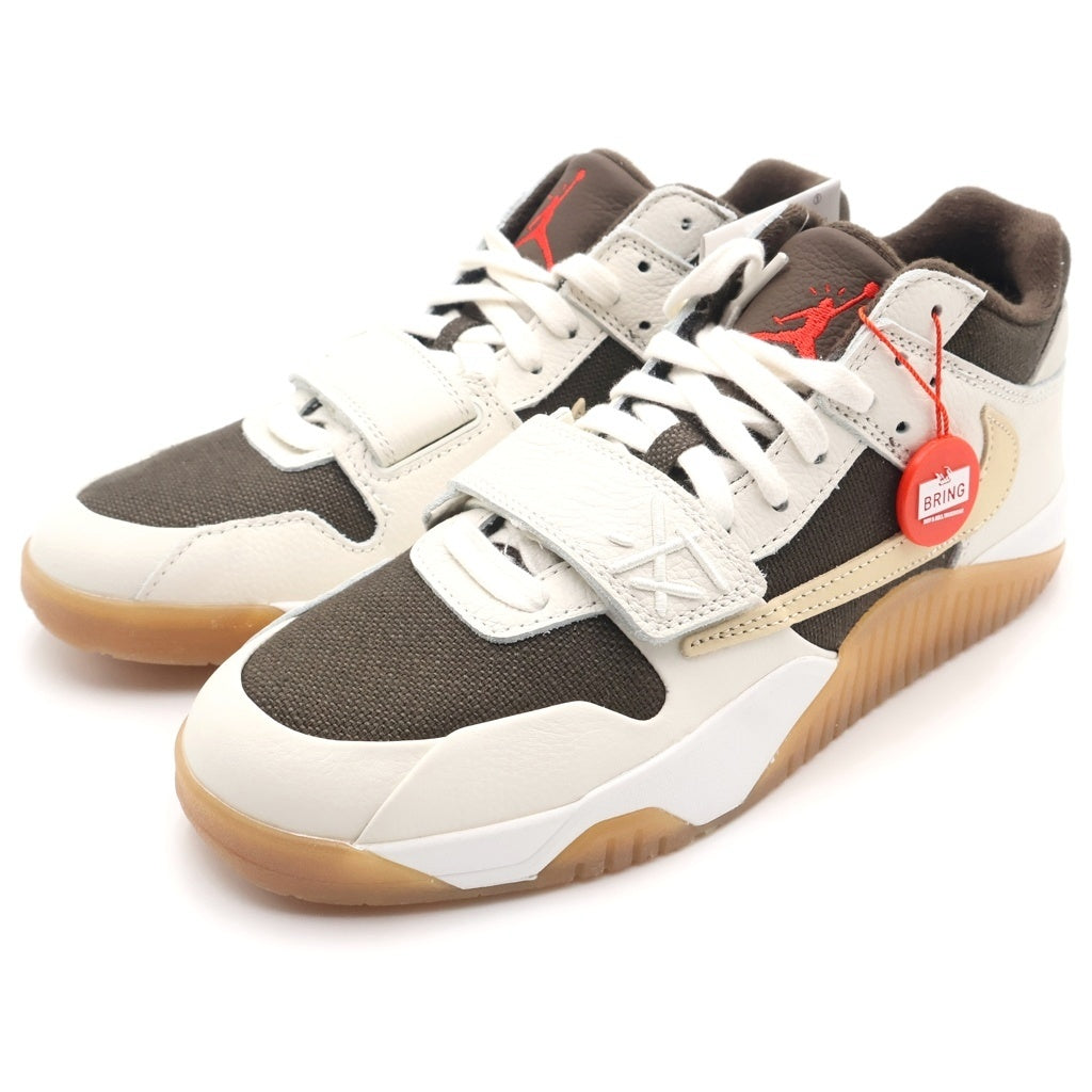 NIKE(ナイキ) ×TRAVIS SCOTT JORDAN JUMPMAN JACK FZ8117‐100 トラヴィススコット ジョーダン ジャンプマン ローカットスニーカー US9/27cm ホワイト/ブラウン