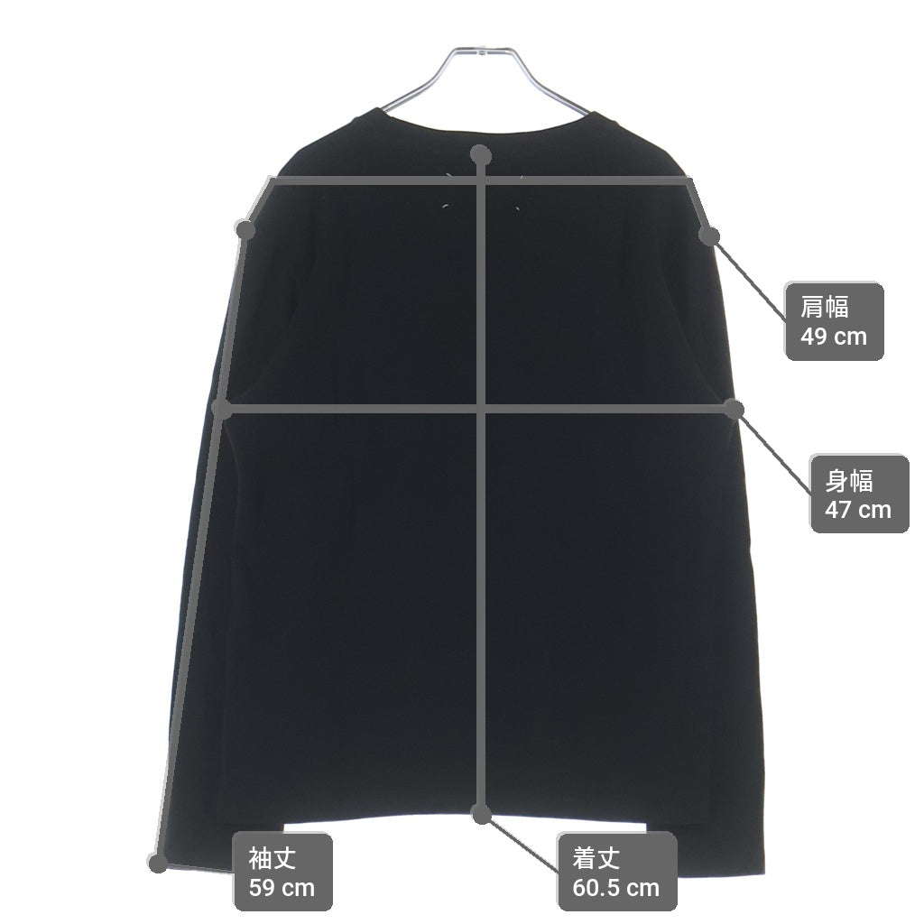 Maison Martin Margiela(メゾンマルタンマルジェラ) 06AW 本人期 ファイヤー フレイム フロントプリント 長袖Tシャツ カットソー ブラック