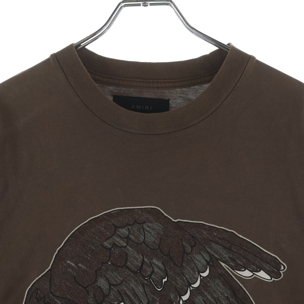 AMIRI(アミリ) 21SS Front Eagle Print Tee フロントイーグルプリント ラメ加工 Tシャツ 半袖Tシャツ カットソー ブラウン SRPS24MJG006SMRBC09