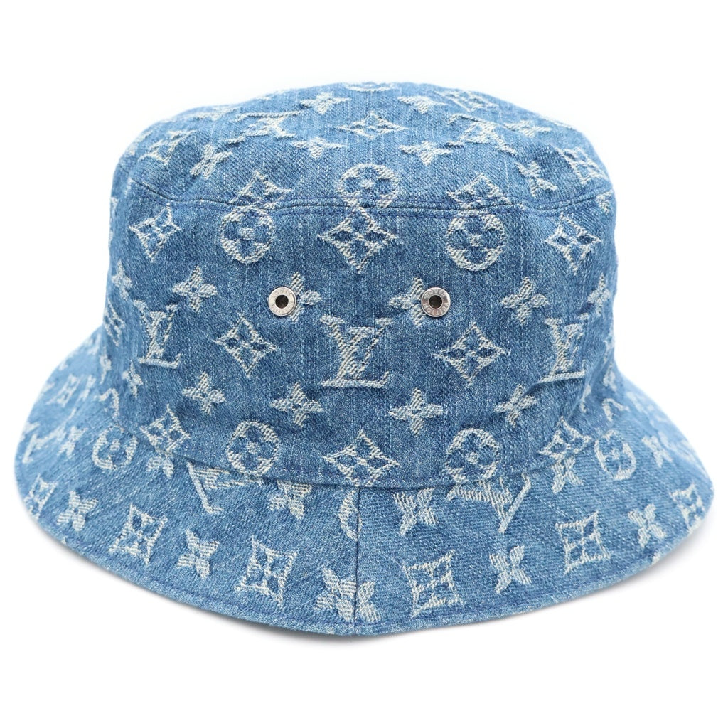 LOUIS VUITTON(ルイヴィトン) モノグラム エッセンシャル リバーシブル バケットハット 帽子 M78774 インディゴ