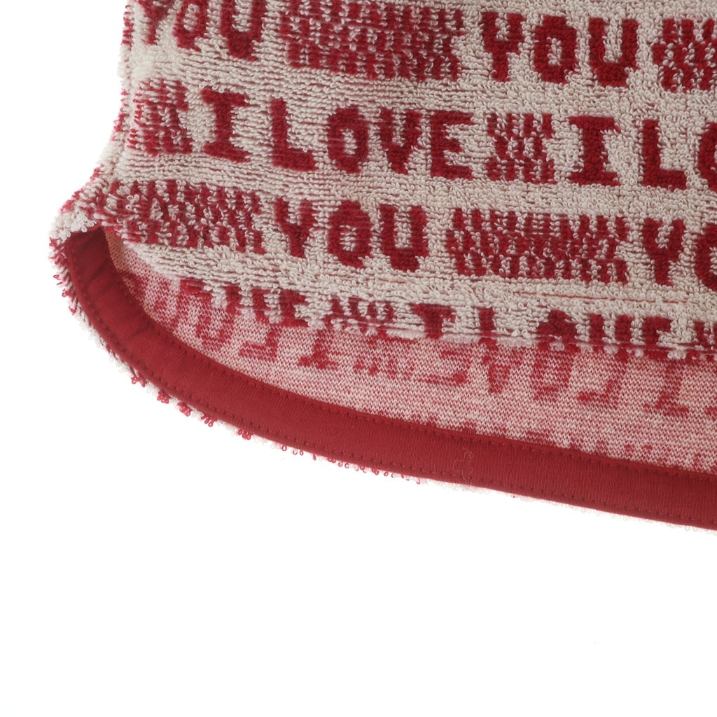 STELLA McCARTNEY(ステラマッカートニー) 23SS I LOVE YOUパイルミニショーツ レディース ホワイト/レッド 6J0155