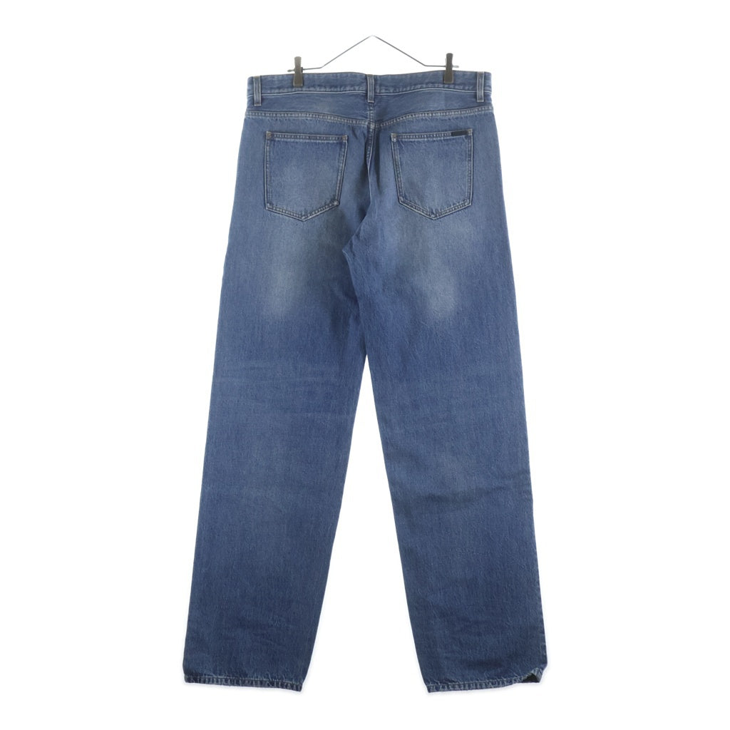 SAINT LAURENT PARIS(サンローランパリ) 23SS ダメージ加工 ボタンフライ 5ポケット デニムパンツ ジーンズ インディゴブルー 757276 Y04PH