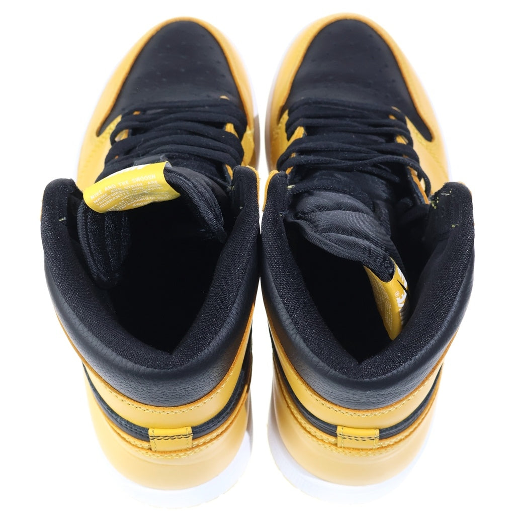 NIKE(ナイキ) AIR JORDAN1 RETRO HIGH OG POLLEN 555088-701 エアジョーダン 1 レトロ パラン ハイカットスニーカー ブラック/イエロー US9/27cm