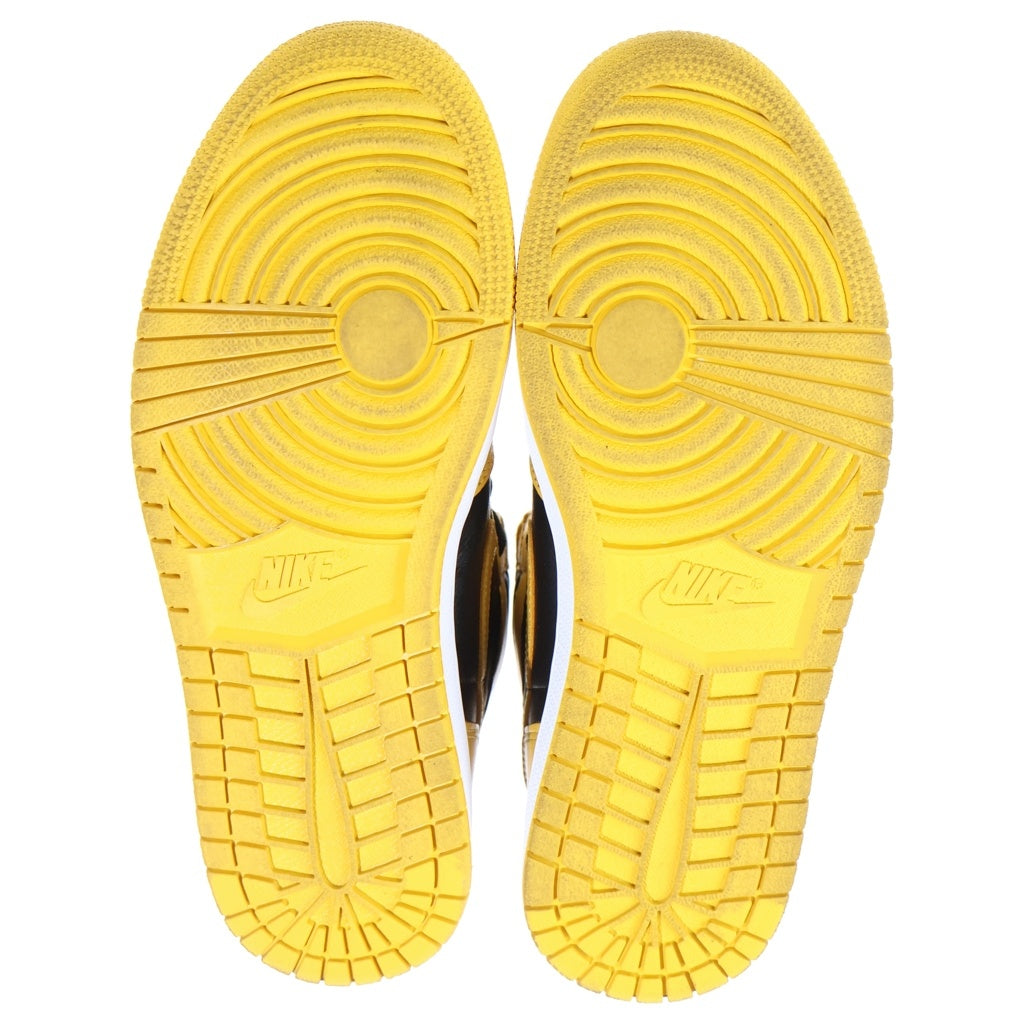 NIKE(ナイキ) AIR JORDAN1 RETRO HIGH OG POLLEN 555088-701 エアジョーダン 1 レトロ パラン ハイカットスニーカー ブラック/イエロー US9/27cm