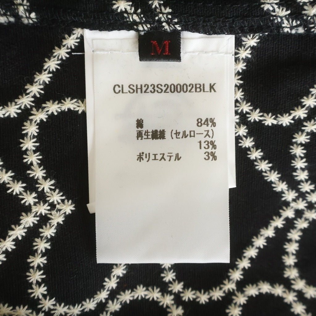 NO BRAND(ノーブランド) 【CLOT×Emotionally Unavailable クロット×エモーショナリー アンアベイラブル】23SS BASEBALL SHIRT ハート総柄 ベースボール半袖Tシャツ CL-S23-0000-139
