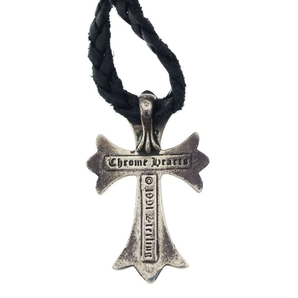 CHROME HEARTS(クロムハーツ) CH CRS SMLスモールCHクロス BC ボロチップブレイド ネックレス シルバー BCA220