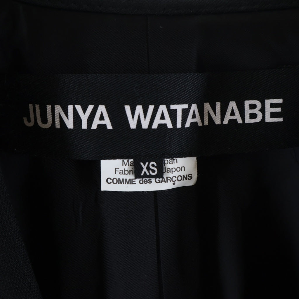 JUNYA WATANABE COMME des GARCONS(ジュンヤワタナベ コムデギャルソン) 23AW プリーツ ドッキング ケープ ジャケット ブラック