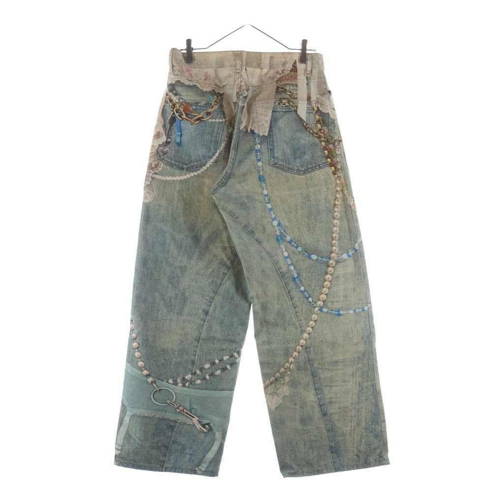 Acne Studios(アクネ ストゥディオズ) ストゥディオズ プリント ルーズフィットジーンズ デニムパンツ インディゴ FN-UX-TROU000047