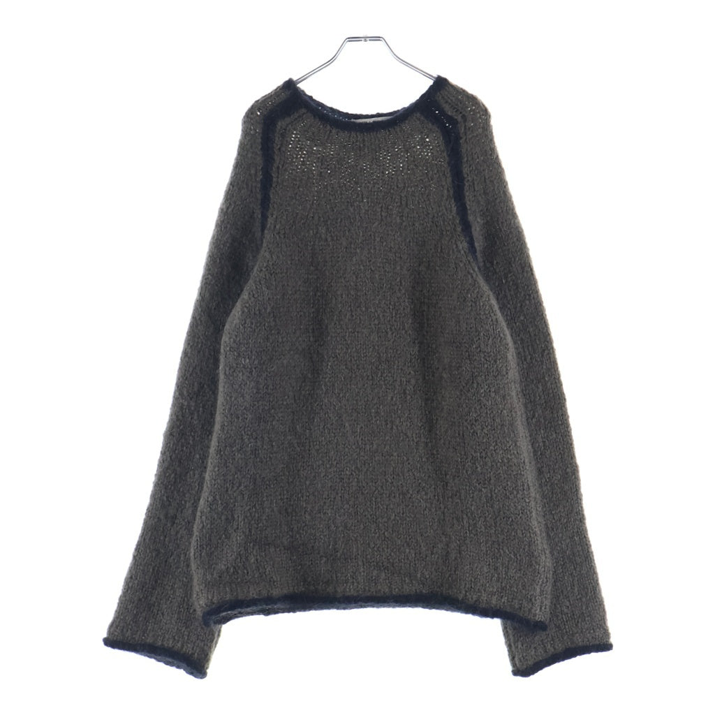 OUR LEGACY(アワーレガシー) Steel Mohair Rider スチールモヘア ライダー コントラストトリム ラウンドネック セーター ブラウン M4253RS