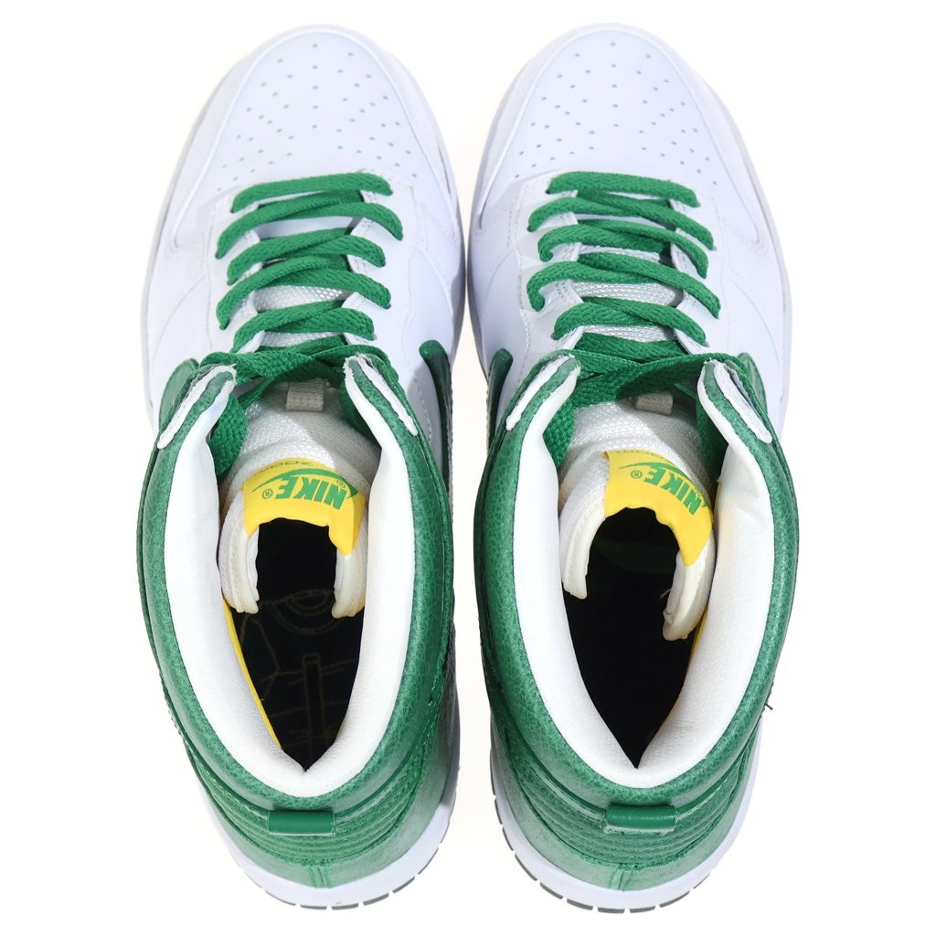 NIKE(ナイキ) Dunk High Premium 317891-131 ダンクハイプレミアム レザー ハイカットスニーカー シューズ US9.5/27.5cm ホワイト/グリーン