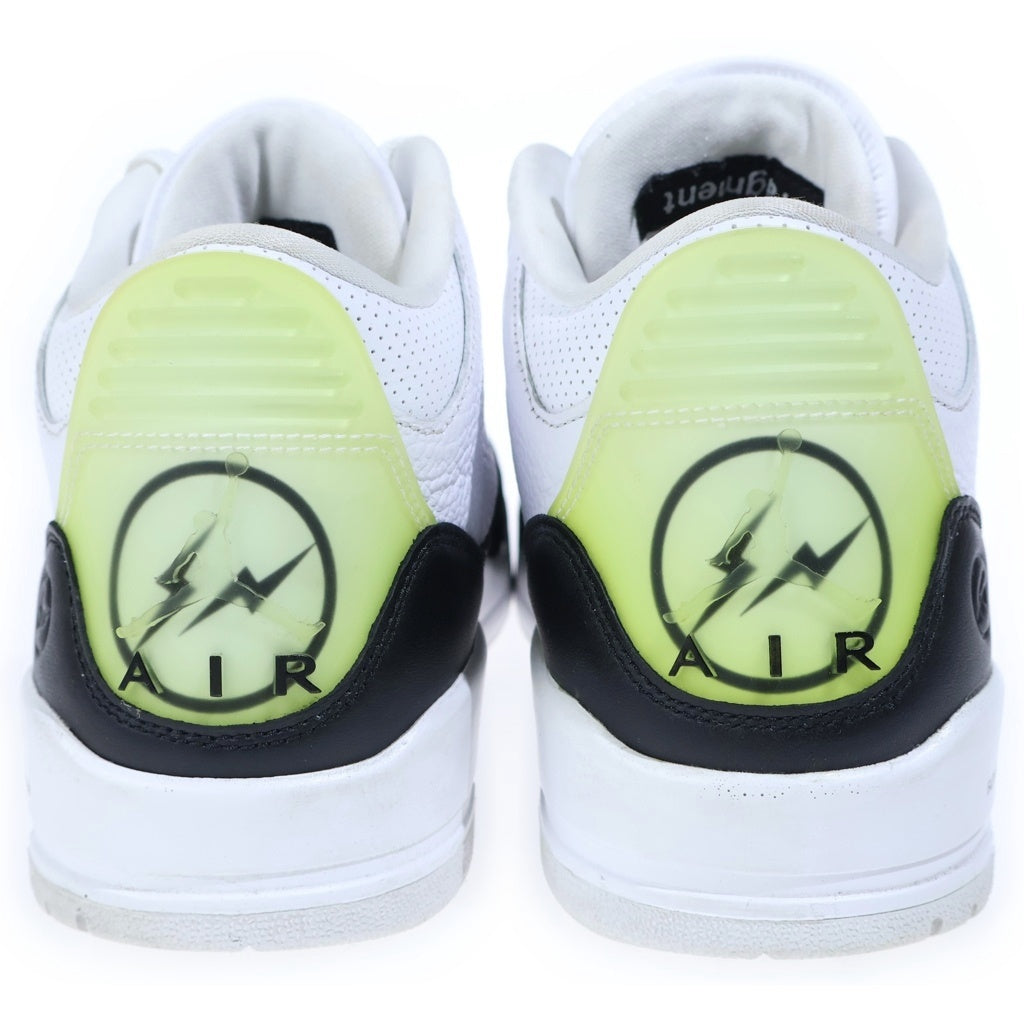 NIKE(ナイキ) ×FRAGMENT DESIGN AIR JORDAN 3 RETRO SP DA3595-100 フラグメントデザイン エアジョーダン レトロ ミッドカットスニーカー ホワイト/ブラック US9.5/27.5cm