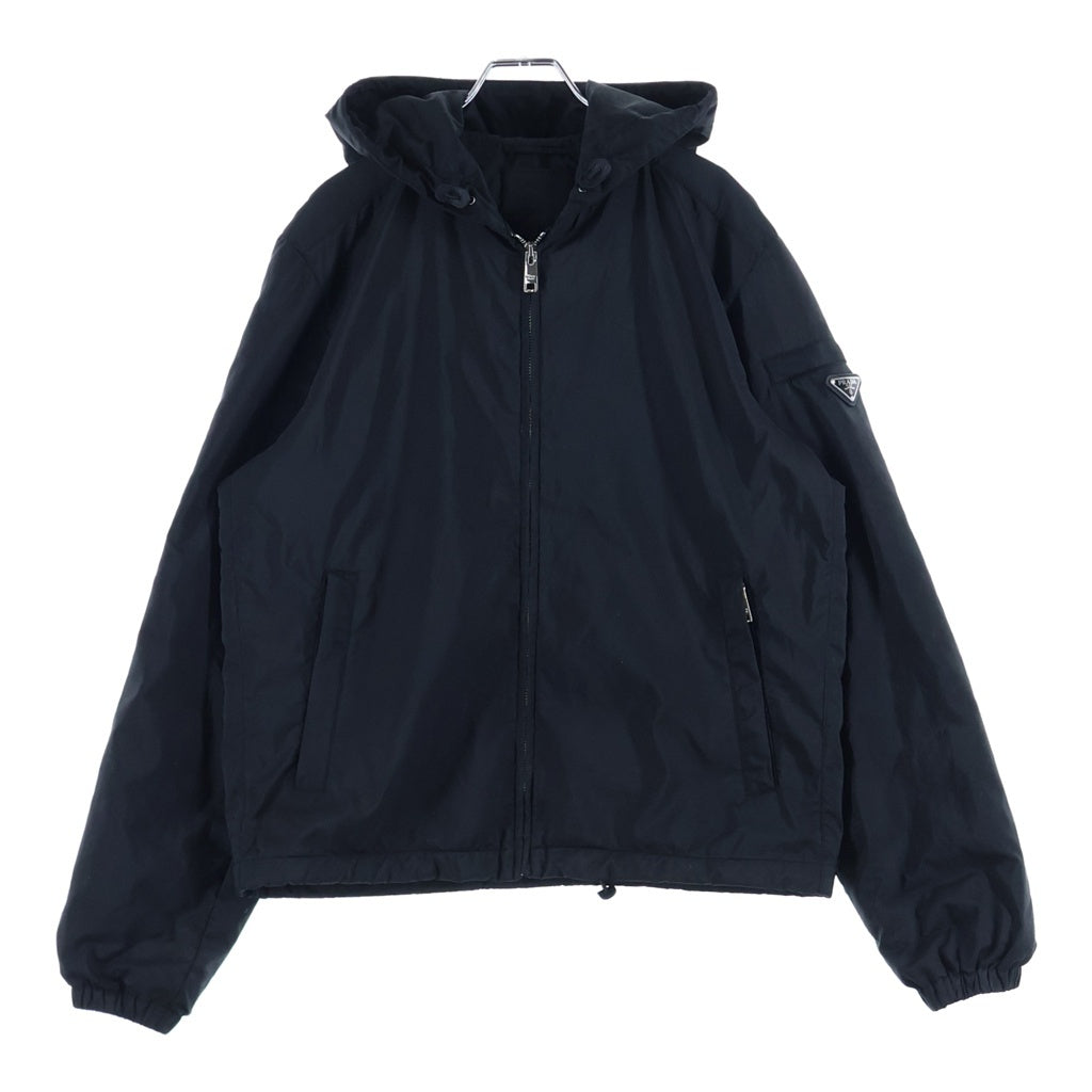 PRADA(プラダ) Re-nylon Zip Jacket リナイロン トライアングルロゴ フーデッド ジップアップジャケット ブラック SGM242 R132 1060